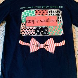 simply southern navy blue long sleeve t-shirt